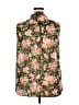 Ambiance Apparel 100% Polyester Floral Black Sleeveless Blouse Size 3X - photo 2