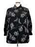 Susan Graver 100% Polyester Floral Black 3/4 Sleeve Blouse Size 22 - photo 1