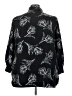 Susan Graver 100% Polyester Floral Black 3/4 Sleeve Blouse Size 22 - photo 2