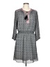 Daniel Rainn 100% Polyester Chevron-herringbone Gray Casual Dress Size L - photo 1