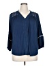 Style&Co Blue 3/4 Sleeve Blouse Size XL - photo 1