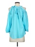 Kaari Blue Teal 3/4 Sleeve Blouse Size XS - photo 2