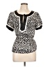 Belissimo Black Short Sleeve Blouse Size L - photo 1