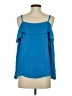 1.State 100% Polyester Blue 3/4 Sleeve Blouse Size S - photo 2