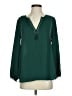 J.Crew 100% Polyester Green Long Sleeve Blouse Size 0 - photo 1