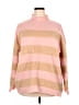 Sanctuary Stripes Pink Turtleneck Sweater Size XXL - photo 1