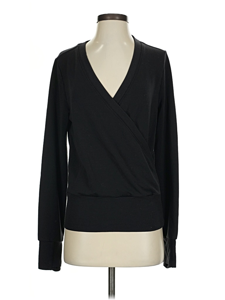 Pre-owned Athleta Cardigan Sweater In Black