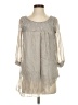 H Trend 100% Silk Gray 3/4 Sleeve Silk Top Size S - photo 1