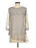 H Trend 100% Silk Gray 3/4 Sleeve Silk Top Size S - photo 2
