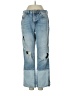Zara Graphic Blue Jeans Size 00 - photo 1
