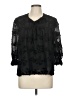 Koko + Mason 100% Polyester Black 3/4 Sleeve Blouse Size M - photo 1