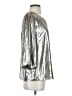 Ann Taylor 100% Polyester Metallic Silver 3/4 Sleeve Blouse Size XS - photo 4