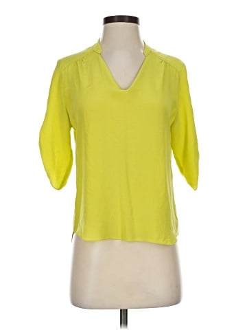 Amanda Uprichard Short Sleeve Silk Top (view 1)
