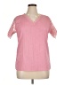 Unbranded 100% Polyester Pink Short Sleeve Blouse Size XL - photo 1