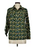 NY Collection Print Teal Green Long Sleeve Blouse Size M - photo 1