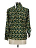NY Collection Print Teal Green Long Sleeve Blouse Size M - photo 2