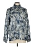 Alfred Dunner Metallic Silver Long Sleeve Blouse Size 10 - photo 1