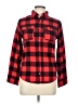 Ocean + Coast 100% Cotton Plaid Red Long Sleeve Button-Down Shirt Size L - photo 1