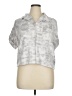 Southern Shirt Metallic Silver Short Sleeve Blouse Size XL - photo 1