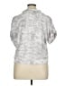 Southern Shirt Metallic Silver Short Sleeve Blouse Size XL - photo 2
