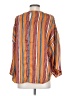 Entro 100% Polyester Stripes Orange 3/4 Sleeve Blouse Size S - photo 2