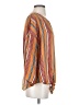 Entro 100% Polyester Stripes Orange 3/4 Sleeve Blouse Size S - photo 4