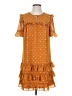 Point Sur 100% Polyester Stars Brown Casual Dress Size 2 - photo 1