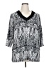 Dana Buchman Silver 3/4 Sleeve Blouse Size 1X - photo 1