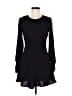 Zara 100% Polyester Solid Black Casual Dress Size M - photo 1