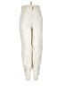 Wrap 100% Linen Solid Ivory Linen Pants Size 2 - photo 1
