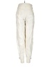 Wrap 100% Linen Solid Ivory Linen Pants Size 2 - photo 2