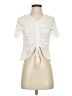 Shein Ivory Short Sleeve Blouse Size 4 - photo 1
