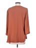 She + Sky 100% Polyester Brown 3/4 Sleeve Top Size S - photo 2