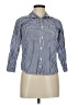 Assorted Brands Checkered-gingham Blue 3/4 Sleeve Button-Down Shirt Size 8 - photo 1