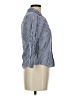 Assorted Brands Checkered-gingham Blue 3/4 Sleeve Button-Down Shirt Size 8 - photo 4