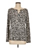 Tahari Animal Print Ivory Long Sleeve Blouse Size M - photo 1