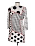 Grayson Polka Dots White Casual Dress Size XS (1) - photo 2