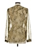 Ecote 100% Polyester Gold Long Sleeve Blouse Size M - photo 2