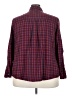 Halogen Plaid Burgundy Long Sleeve Button-Down Shirt Size 24 - photo 2