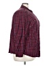 Halogen Plaid Burgundy Long Sleeve Button-Down Shirt Size 24 - photo 4