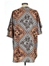 Honeyme Graphic Floral Ombre Brown Short Sleeve Blouse Size L - photo 2