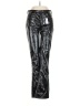 Gap 100% Polyester Metallic Silver Black Faux Leather Pants Size 00 - photo 1