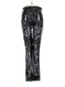 Gap 100% Polyester Metallic Silver Black Faux Leather Pants Size 00 - photo 2