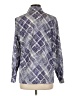 Appleseeds 100% Polyester Print Blue Long Sleeve Blouse Size 12 - photo 2