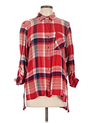 Seven7 3/4 Sleeve Button-Down Shirt (view 1)
