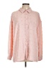 C.O.Z.Y 100% Polyester Polka Dots Pink Long Sleeve Blouse Size 10 - photo 1
