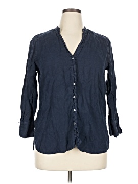 Zara Basic 3/4 Sleeve Button Down Shirt