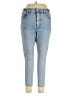 Express Solid Blue Jeans Size 14 - photo 1