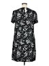 CeCe 100% Polyester Print Black Casual Dress Size 14 - photo 2