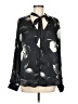 Matty M 100% Polyester Print Black Long Sleeve Blouse Size M - photo 1